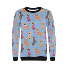 Load image into Gallery viewer, Charming Chihuahuas in Sweet Style Sweatshirt for Women-13