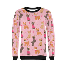 Load image into Gallery viewer, Charming Chihuahuas in Sweet Style Sweatshirt for Women-16