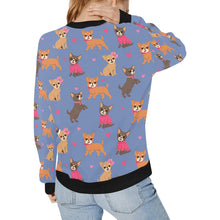 Load image into Gallery viewer, Charming Chihuahuas in Sweet Style Sweatshirt for Women-18
