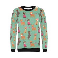 Load image into Gallery viewer, Charming Chihuahuas in Sweet Style Sweatshirt for Women-23