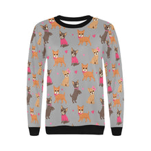 Load image into Gallery viewer, Charming Chihuahuas in Sweet Style Sweatshirt for Women-30