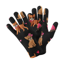 Load image into Gallery viewer, Charming Chihuahuas in Sweet Style Touch Screen Gloves-Accessories-Accessories, Dog Dad Gifts, Dog Mom Gifts, Gloves-12