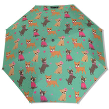 Load image into Gallery viewer, Charming Chihuahuas in Sweet Style Umbrella-Accessories-Accessories,Dog Mom Gifts,Umbrella-11