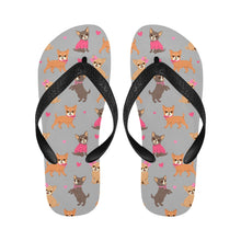 Load image into Gallery viewer, Charming Chihuahuas in Sweet Style Unisex Slippers-Footwear-Accessories, Chihuahua, Dog Mom Gifts, Slippers-8
