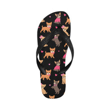 Load image into Gallery viewer, Charming Chihuahuas in Sweet Style Unisex Slippers-Footwear-Accessories, Chihuahua, Dog Mom Gifts, Slippers-Midnight Black-S-10