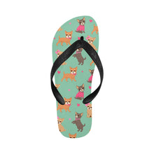 Load image into Gallery viewer, Charming Chihuahuas in Sweet Style Unisex Slippers-Footwear-Accessories, Chihuahua, Dog Mom Gifts, Slippers-Mint Green-S-22
