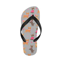 Load image into Gallery viewer, Charming Chihuahuas in Sweet Style Unisex Slippers-Footwear-Accessories, Chihuahua, Dog Mom Gifts, Slippers-Parisian Gray-S-26