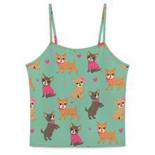 Load image into Gallery viewer, Charming Chihuahuas in Sweet Style Women's Cami and Shorts Pajama Set-13