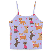 Load image into Gallery viewer, Charming Chihuahuas in Sweet Style Women's Cami and Shorts Pajama Set-5