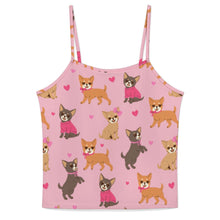 Load image into Gallery viewer, Charming Chihuahuas in Sweet Style Women's Cami and Shorts Pajama Set-9