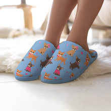 Load image into Gallery viewer, Charming Chihuahuas in Sweet Style Women's Cotton Mop Slippers-18