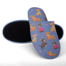 Load image into Gallery viewer, Charming Chihuahuas in Sweet Style Women's Cotton Mop Slippers-24