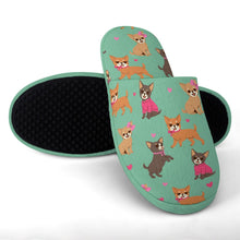 Load image into Gallery viewer, Charming Chihuahuas in Sweet Style Women's Cotton Mop Slippers-29