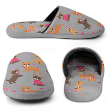 Load image into Gallery viewer, Charming Chihuahuas in Sweet Style Women's Cotton Mop Slippers-36