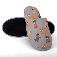 Load image into Gallery viewer, Charming Chihuahuas in Sweet Style Women's Cotton Mop Slippers-39