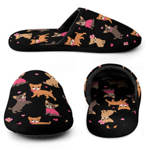 Load image into Gallery viewer, Charming Chihuahuas in Sweet Style Women's Cotton Mop Slippers-Footwear-Accessories, Chihuahua, Dog Mom Gifts, Slippers-11