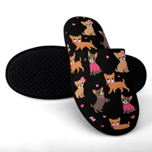 Load image into Gallery viewer, Charming Chihuahuas in Sweet Style Women's Cotton Mop Slippers-Footwear-Accessories, Chihuahua, Dog Mom Gifts, Slippers-12