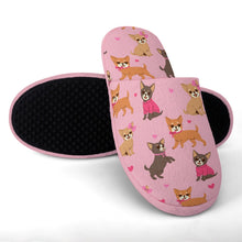 Load image into Gallery viewer, Charming Chihuahuas in Sweet Style Women's Cotton Mop Slippers-9