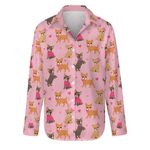Load image into Gallery viewer, Charming Chihuahuas in Sweet Style Women's Shirt-Apparel-Apparel,Chihuahua,Dog Mom Gifts,Shirt-4
