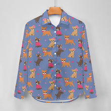 Load image into Gallery viewer, Charming Chihuahuas in Sweet Style Women's Shirt-Apparel-Apparel,Chihuahua,Dog Mom Gifts,Shirt-24