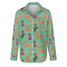 Load image into Gallery viewer, Charming Chihuahuas in Sweet Style Women's Shirt-Apparel-Apparel,Chihuahua,Dog Mom Gifts,Shirt-16