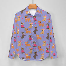 Load image into Gallery viewer, Charming Chihuahuas in Sweet Style Women's Shirt-Apparel-Apparel,Chihuahua,Dog Mom Gifts,Shirt-29