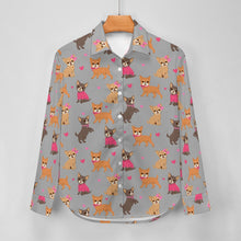 Load image into Gallery viewer, Charming Chihuahuas in Sweet Style Women's Shirt-Apparel-Apparel,Chihuahua,Dog Mom Gifts,Shirt-30
