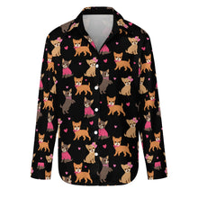 Load image into Gallery viewer, Charming Chihuahuas in Sweet Style Women's Shirt-Apparel-Apparel,Chihuahua,Dog Mom Gifts,Shirt-31