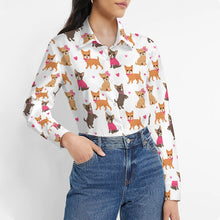 Load image into Gallery viewer, Charming Chihuahuas in Sweet Style Women's Shirt-Apparel-Apparel,Chihuahua,Dog Mom Gifts,Shirt-3