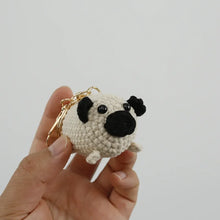 Load image into Gallery viewer, Charming Fawn Pug Knitted Keychain / Pendant-3