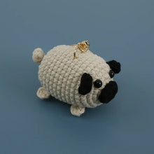 Load image into Gallery viewer, Charming Fawn Pug Knitted Keychain / Pendant-ZJJKR04459-1