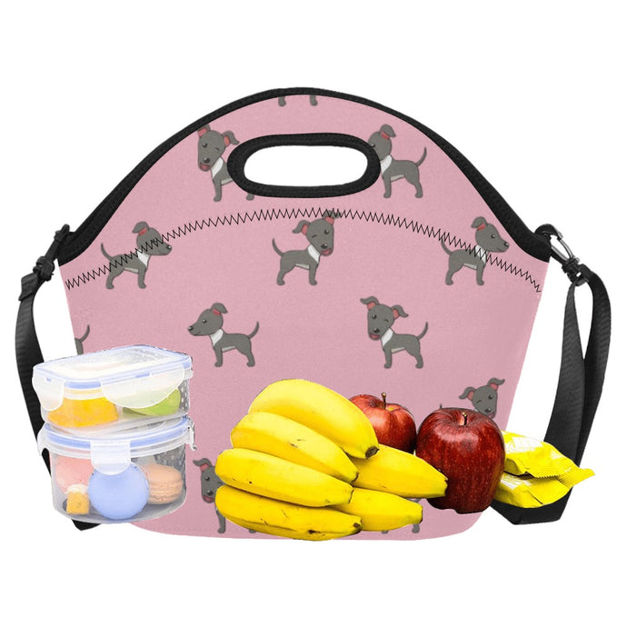 Charming Greyhound Puppy Neoprene Lunch Bag-9