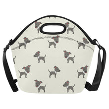 Load image into Gallery viewer, Charming Greyhound Puppy Neoprene Lunch Bag-Ivory-ONESIZE-1