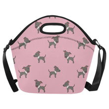 Load image into Gallery viewer, Charming Greyhound Puppy Neoprene Lunch Bag-Pink-ONESIZE-6