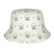 Load image into Gallery viewer, Charming Poodle Puppy Bucket Hat-Hats &amp; Caps-Ivory White-One Size-17