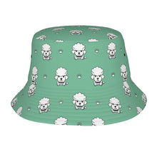 Load image into Gallery viewer, Charming Poodle Puppy Bucket Hat-Hats &amp; Caps-Mint Green-One Size-49