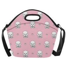 Load image into Gallery viewer, Charming Poodle Puppy Neoprene Lunch Bag-Pink-ONESIZE-1