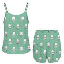 Load image into Gallery viewer, Charming Poodle Puppy Women's Cami and Shorts Pajama Set-14
