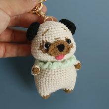 Load image into Gallery viewer, Charming Pug Knitted Keychain / Pendant-2