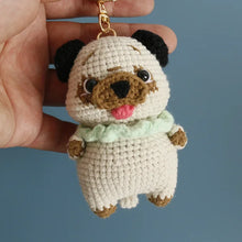 Load image into Gallery viewer, Charming Pug Knitted Keychain / Pendant-5