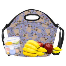 Load image into Gallery viewer, Charming Pugs in Bloom Neoprene Lunch Bag-33