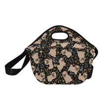 Load image into Gallery viewer, Charming Pugs in Bloom Neoprene Lunch Bag-45
