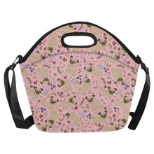 Load image into Gallery viewer, Charming Pugs in Bloom Neoprene Lunch Bag-7
