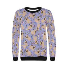Load image into Gallery viewer, Charming Pugs in Bloom Sweatshirt for Women-Apparel-Apparel, Dog Mom Gifts, Pug, Sweatshirt-10