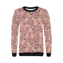 Load image into Gallery viewer, Charming Pugs in Bloom Sweatshirt for Women-Apparel-Apparel, Dog Mom Gifts, Pug, Sweatshirt-16