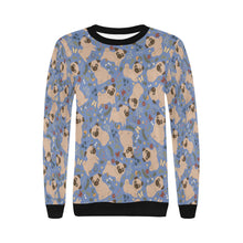 Load image into Gallery viewer, Charming Pugs in Bloom Sweatshirt for Women-Apparel-Apparel, Dog Mom Gifts, Pug, Sweatshirt-20