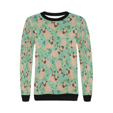 Load image into Gallery viewer, Charming Pugs in Bloom Sweatshirt for Women-Apparel-Apparel, Dog Mom Gifts, Pug, Sweatshirt-22