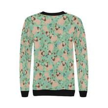Load image into Gallery viewer, Charming Pugs in Bloom Sweatshirt for Women-Apparel-Apparel, Dog Mom Gifts, Pug, Sweatshirt-23
