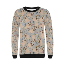 Load image into Gallery viewer, Charming Pugs in Bloom Sweatshirt for Women-Apparel-Apparel, Dog Mom Gifts, Pug, Sweatshirt-24