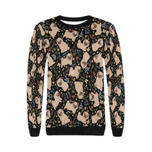 Load image into Gallery viewer, Charming Pugs in Bloom Sweatshirt for Women-Apparel-Apparel, Dog Mom Gifts, Pug, Sweatshirt-26